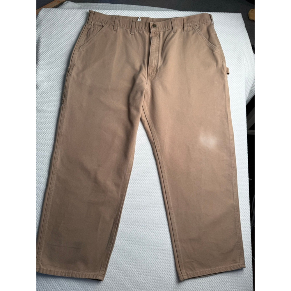 Vintage Carhartt USA Made Work Pants Men’s 41x30Tan Duck Canvas Carpenter pant